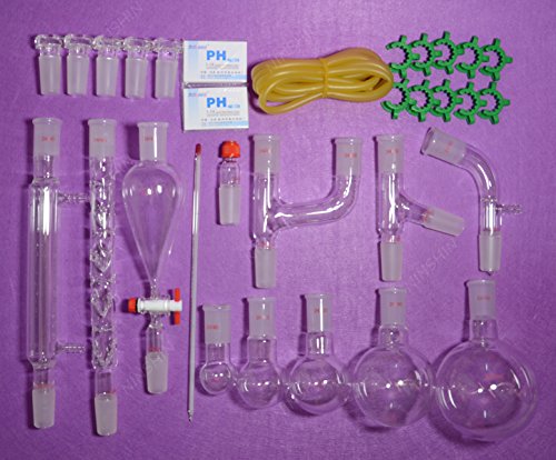 NANSHIN Glassware,lab glassware kit,24/40,primary Organic chemistry glassware kit ,lab glassware