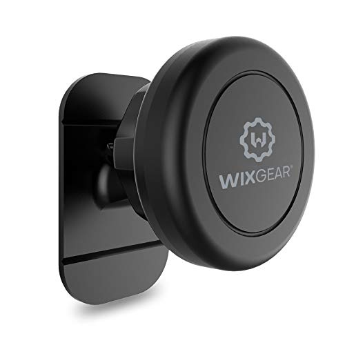 WixGear Magnetic Mount, Universal Stick-On Dashboard Magnetic Car Mount Holder, for Cell Phones and Mini Tablets with Fast Swift-snap Technology, Magnetic Cell Phone Mount