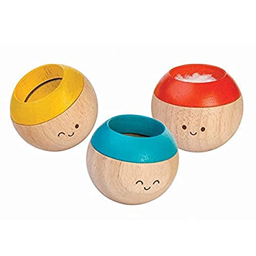 PlanToys Wooden Sensory Tumbling Baby Development Toy (5242) | Sustainably Made from Rubberwood and Non-Toxic Paints and Dyes