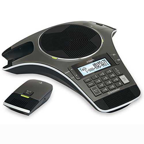 VTech VCS702 ErisStation DECT 6.0 Conference Phone with Two Wireless Mics using Orbitlink Wireless Technology