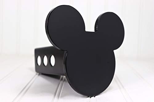 Custom Hitch Covers 12763-Matte Black Mickey Mouse Ears Hitch Cover, 2″