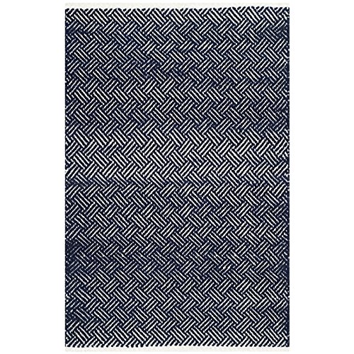 SAFAVIEH Boston Collection 8′ x 10′ Navy BOS680D Handmade Flatweave Cotton Area Rug