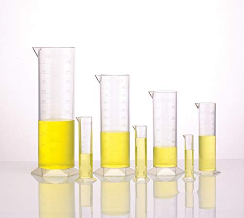 Learning Advantage 7707 Plastic Graduated Cylinders, Grade: 4 (Pack of 7)
