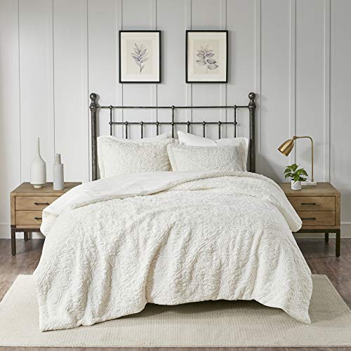 Madison Park Bismarck King Size Bed Comforter Set – Ivory, Embroidered Medallion – 3 Pieces Bedding Sets – Faux Fur Plush Bedroom Comforters (MP10-2001) | The Storepaperoomates Retail Market - Fast Affordable Shopping
