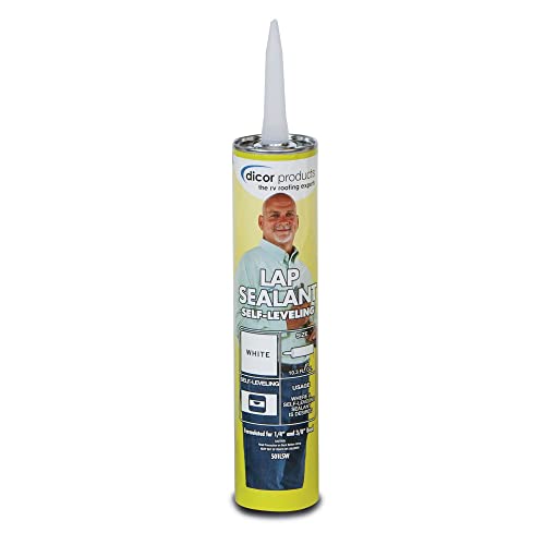 Dicor 501LSB-1 Self-Leveling HAPS-Free Lap Sealant – Black, Ideal for RV Roofing and Appliance Application