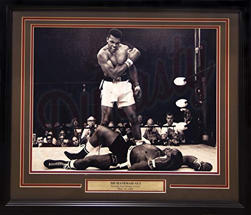 Muhammad Ali Knocks Out Sonny Liston Framed and Matted 16″ x 20″ Boxing Photo