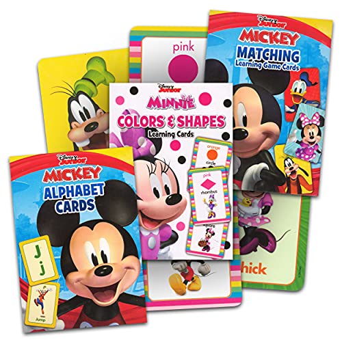 Disney Mickey Mouse Clubhouse Flash Cards (Set of 2 Decks). Colors & Shapes and Numbers & Counting Learning Game Cards