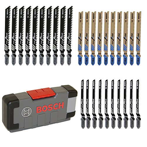 Bosch 2607010903 Jigsaw Blade-Set”Tough Box” with Single Lug Shank 30 Pcs