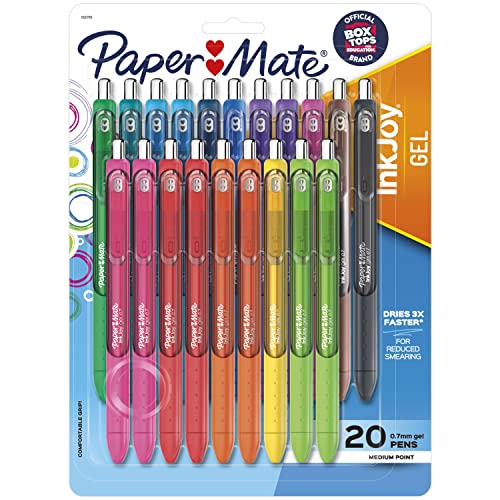Paper Mate InkJoy Pens, Gel Pens, Medium Point (0.7mm), Assorted, 20 Count