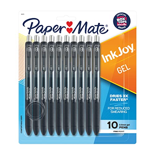 Paper Mate InkJoy Gel Pens, Fine Point, Black, 10 Count