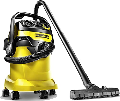Karcher WD 5/P Multi-Purpose 6.6 Gallon Wet-Dry Vacuum Cleaner with Attachments – Blower Feature, Semi-Automatic Filter Cleaning, Space-Saving Design