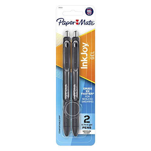 Paper Mate Inkjoy Gel Pens, Medium Point, 2-Pack, Black (1951634) | The Storepaperoomates Retail Market - Fast Affordable Shopping