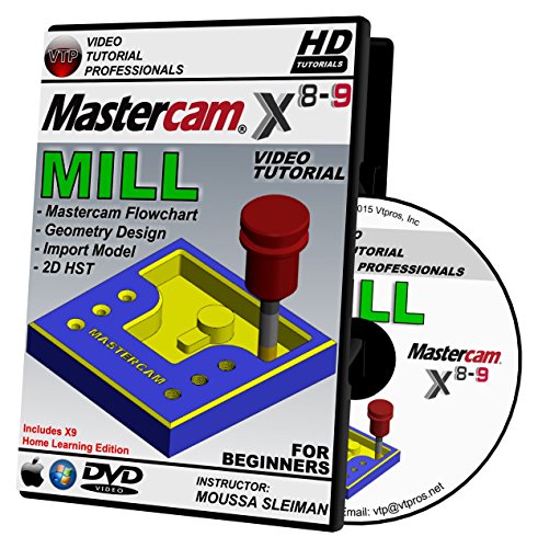Mastercam X8-X9 MILL 3-AXIS Beginner’s Edition Video Tutorial HD DVD