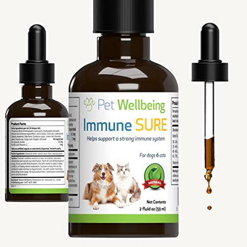 Pet Wellbeing – Immune Sure for Dogs – Natural Immune System Support for Canines – 2oz (59ml)