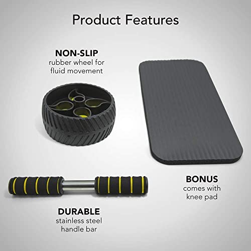 Sweet Sweat Ab Roller for Abs Workout, Ab Roller Wheel Exercise Equipment for Core Workout, Ab Wheel Roller for Home Gym, Ab Workout Equipment for Abdominal Exercise | The Storepaperoomates Retail Market - Fast Affordable Shopping