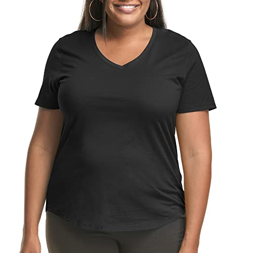 Just My Size Women’s Plus-SizeShort Sleeve V-neck T-shirt