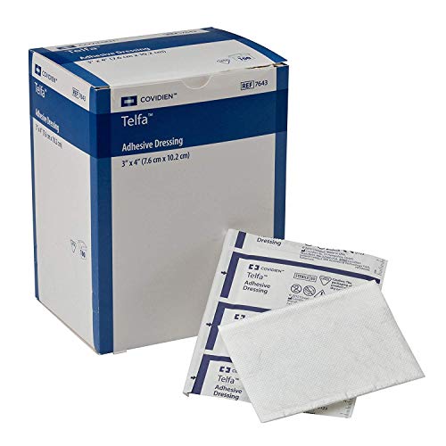 Telfa Non-Stick Pads With Adhesive 3″ X 4″-100 by KENDALL HEALTHCARE (Coviden)