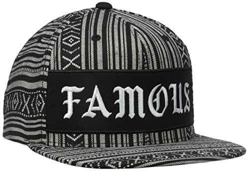 Famous Stars and Straps Men’s Baja Snapback Hat, Charcoal, One Size