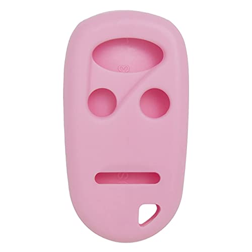 Keyless2Go Replacement for New Silicone Cover Protective Case for Honda 4 Button Remote Key Fob FCC K0BUTAH2T – Pink