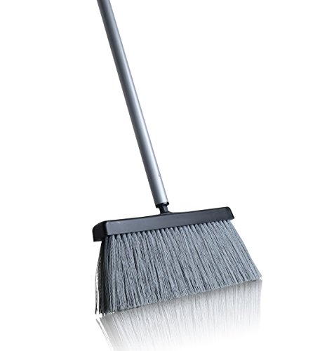 Fuller Brush Deep Reach Black Slender Complete Broom – 11″ Sweeping Path – Gathers Large Debris & Fine Particles – Low Profile for Easy Reach – 48″ Steel Handle