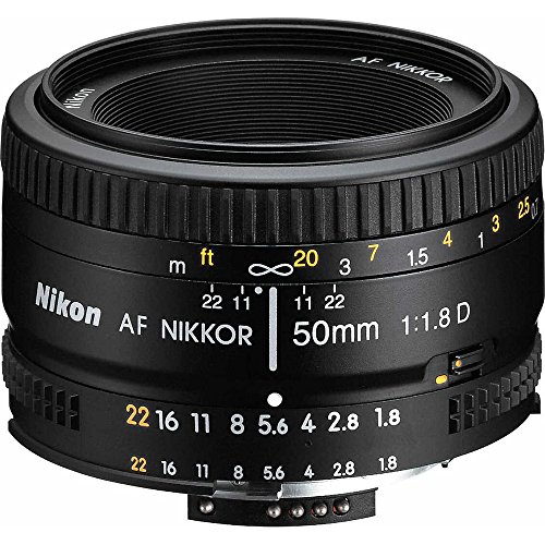 Nikon 2137 50mm f/1.8D Auto Focus Nikkor Lens for Nikon Digital SLR Cameras (Renewed)