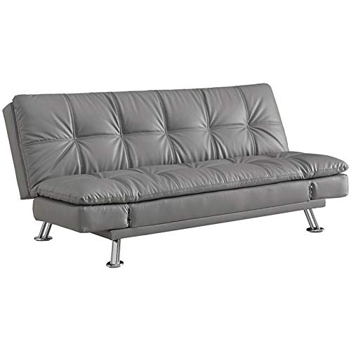 COASTER FINE FURNITURE Dilleston Sofa Bed with Adjustable Armrests Grey