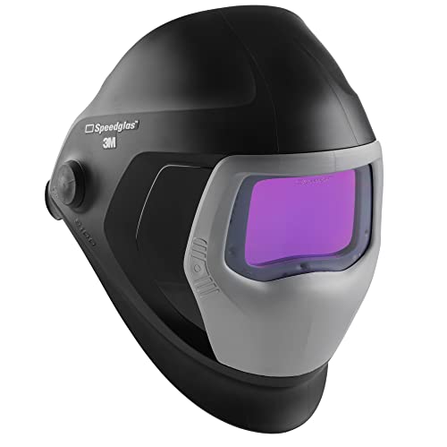 3M Speedglas Welding Helmet 9100, 06-0100-30iSW, with Auto-Darkening Filter 9100XXi 3 Arc Sensors for MMAW TIG MIG Tack Plasma Arc Welding and Grinding Mask, 1 Each, Black