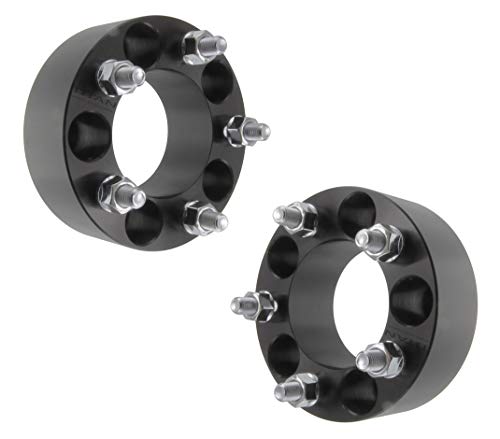 2pc 50mm (2″) 5×4.5 to 5×4.5 Black Wheel Spacers fits Ford Mustang Edge Ranger Explorer