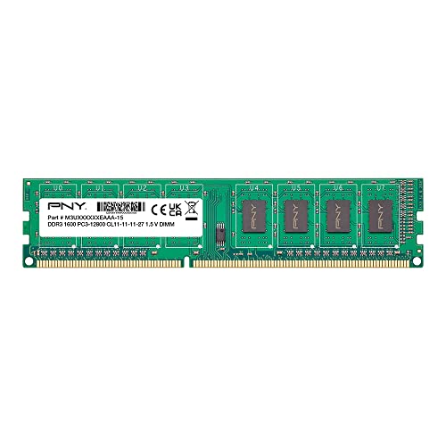PNY Performance 8GB DDR3 1600MHz (PC3-12800) CL11 1.5V Desktop Memory – MD8GSD31600NHS