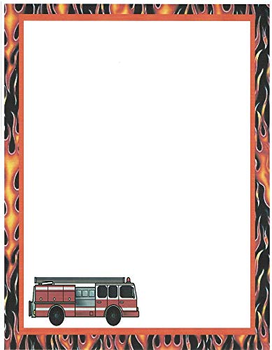 Fire Truck Stationery Printer Paper 26 Sheets