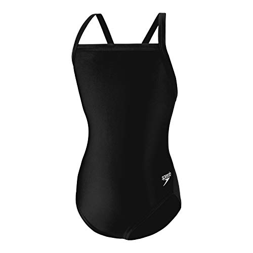 Speedo Girl’s Swimsuit One Piece PowerFlex Flyback Solid Youth Team Colors,New Black,28 | The Storepaperoomates Retail Market - Fast Affordable Shopping