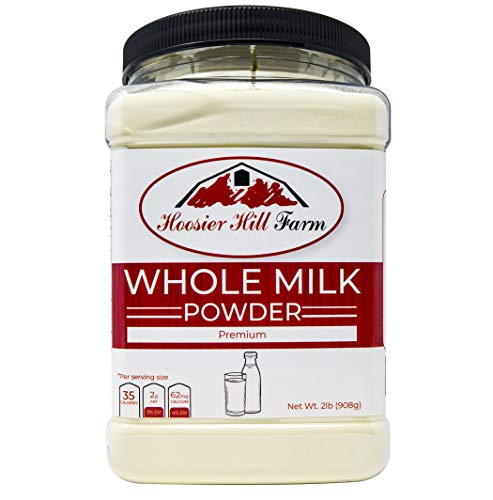 Hoosier Hill Farm All American Dairy Whole Milk Powder, 2 Pound (32oz), Hormone Free & No Additives (Pack of 1)