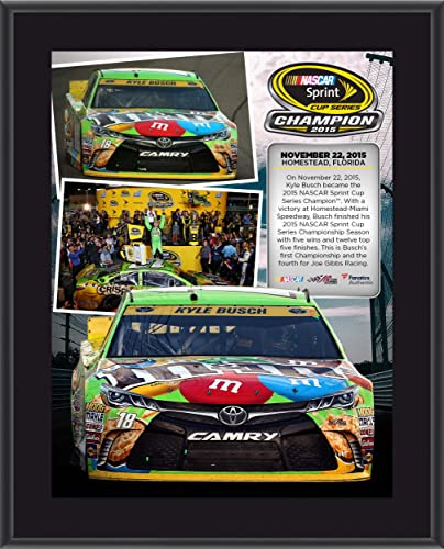 Kyle Busch 2015 Sprint Cup Champion 10.5” x 13” Sublimated Plaque Collage – NASCAR Driver Plaques and Collages