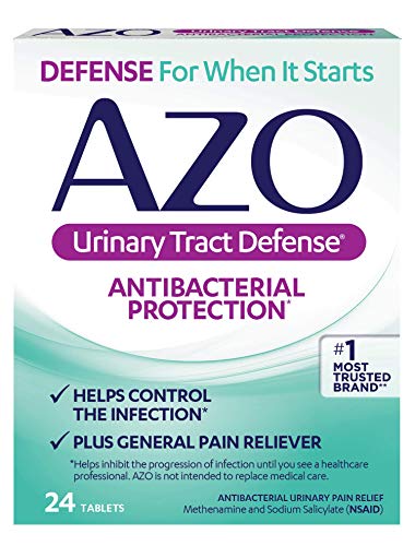 AZO Urinary Tract Defense Antibacterial Protection, Helps Control a UTI Until You Can See a Doctor, No. 1 Most Trusted Urinary Health Brand, 24 Count (Pack of 1)