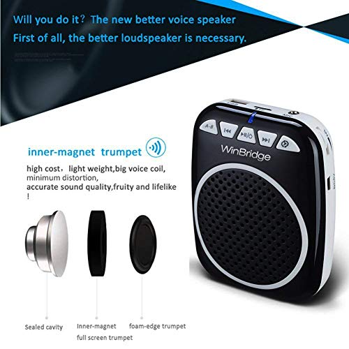 WinBridge WB001 Portable Voice Amplifier with Headset Microphone Personal Speaker Mic Rechargeable Ultralight for Teachers, Elderly, Tour Guides, Coaches, Presentations, Teacher | The Storepaperoomates Retail Market - Fast Affordable Shopping