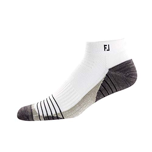 FootJoy Men’s TechSof Tour Sport XL Socks, White, Fits Shoe Size 12-15
