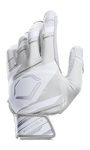EvoShield Protective Speed Stripe Batting Gloves, White/Grey, X-Large