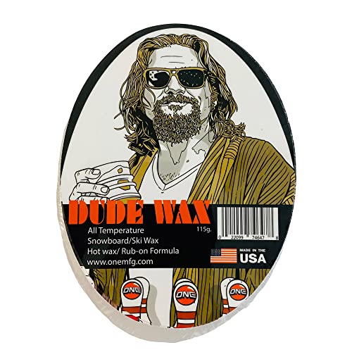 One Mfg Dude Snowboard wax / Ski wax – Fast In All Temps, Hot Or Rub-On, 115g