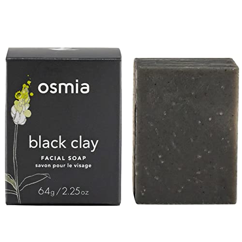 Osmia – Natural Black Clay Facial Soap Bar | Clean Beauty For Healthy Skin (2.25 oz | 64 g)