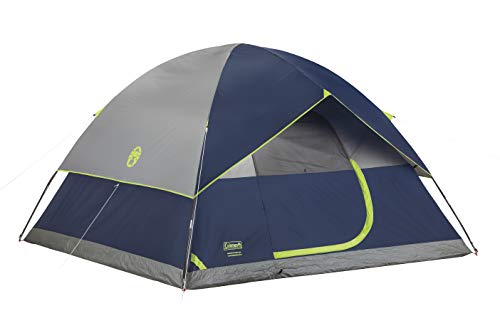 Coleman 4-Person Dome Tent for Camping | Sundome Tent with Easy Setup , Navy/Grey