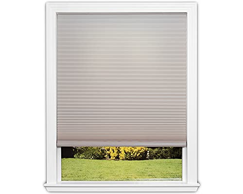 Redi Shade No Tools Easy Lift Trim-at-Home Cordless Cellular Light Filtering Fabric Shade Natural, 30 in x 64 in, (Fits windows 19 in – 30 in)