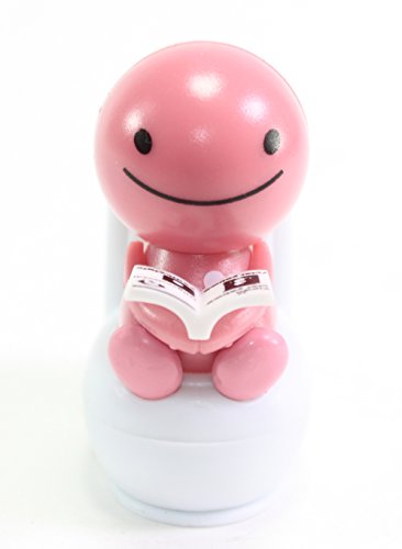 Solar Power Toy – Pink Nohohon Reading On The Toilet Car Dashboard Gift Home Decor