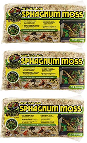 Zoo Med (3 Pack) New Zealand Sphagnum Moss.33-Pound Each