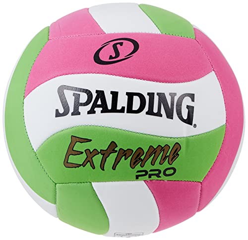 Spalding Extreme Pro Wave Volleyball, Pink/Green, Official Size