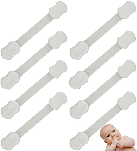 Baby Proofing Strap Locks for Child Safety and Child Proofing Your Home, Fridge, Drawers, Stove, Toilet, Dishwasher, Oven and More | Free Bonus – 2 Free Straps and Spare 3M Tape