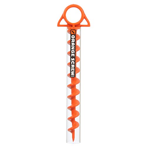 Orange Screw: The Ultimate Tent Stake | Large Single | Made in USA