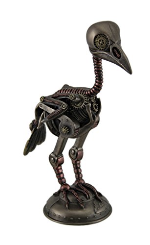 Veronese Design Steampunk Crow Skeleton Antique Bronze Finish Statue