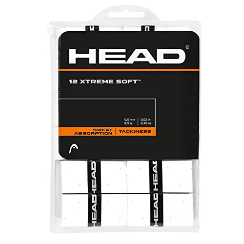 HEAD Xtreme Soft Overgrip, White, 12-Pack