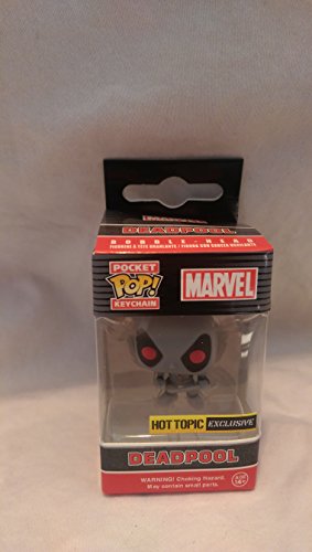 Marvel Funko Pop Keychain Pocket X-Force Deadpool Grey Red Eyes Hot Topic Exclusive