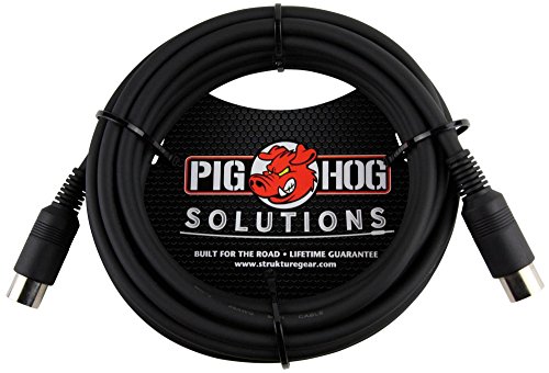 Pig Hog PMID15 15′ Midi Cable, Black